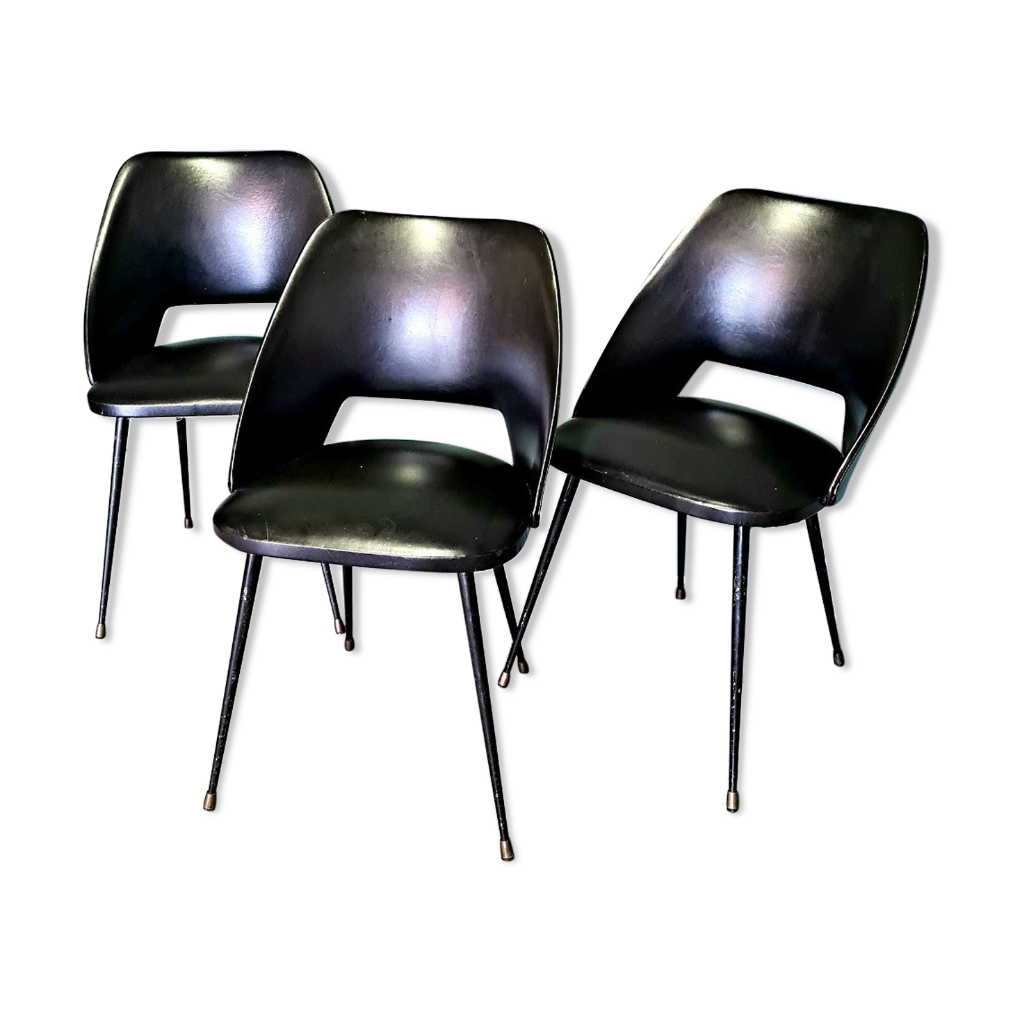 Set of 3 vintage chairs, 1950s
