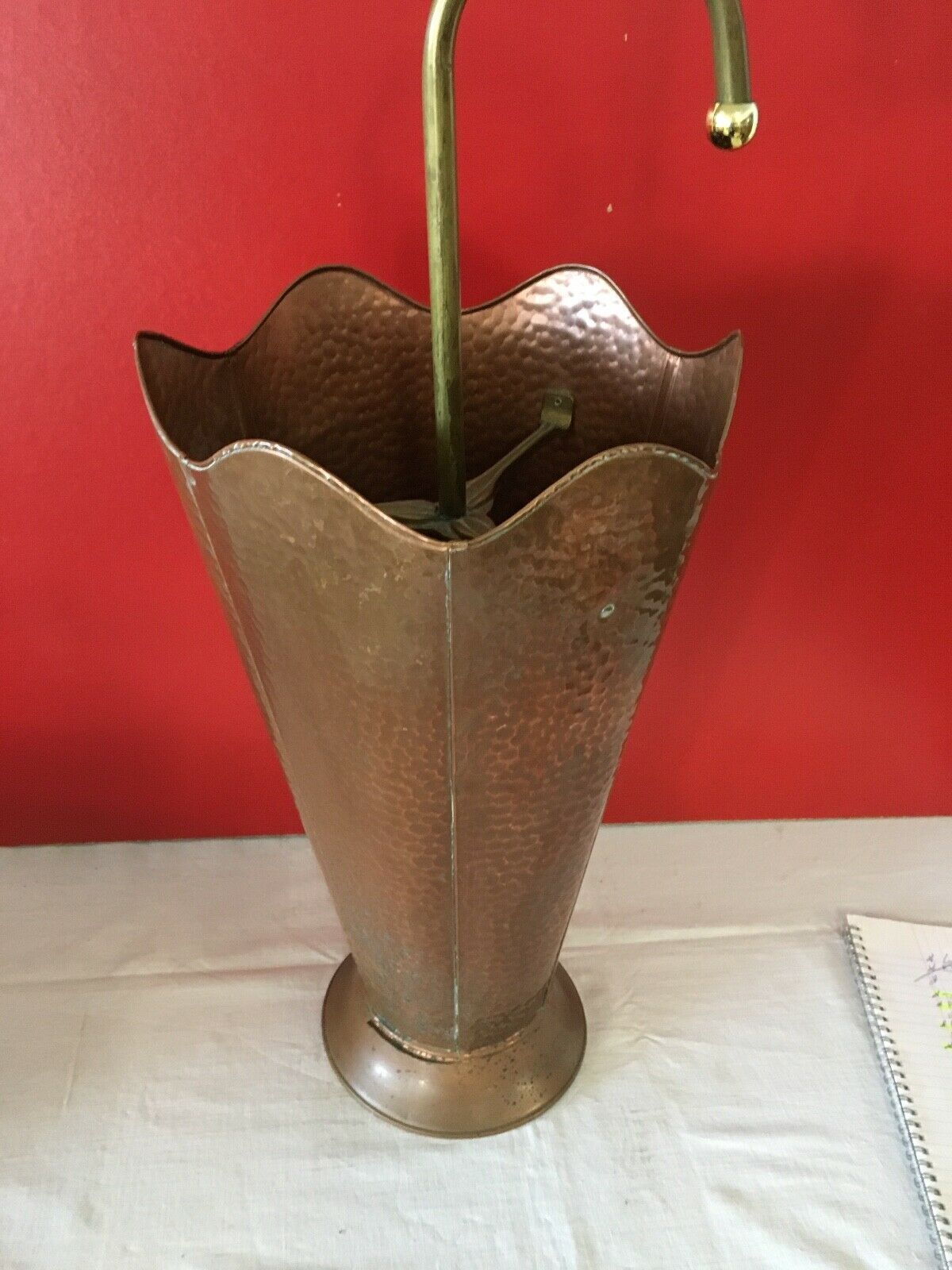 Vintage copper umbrella holder