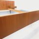 Lit double vintage scandinave en teck des années 60 avec chevets intégrés