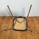 vintage chromed tubular steel stackable dining chairs