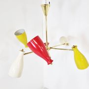 Mid century coloured chandelier, 1950s