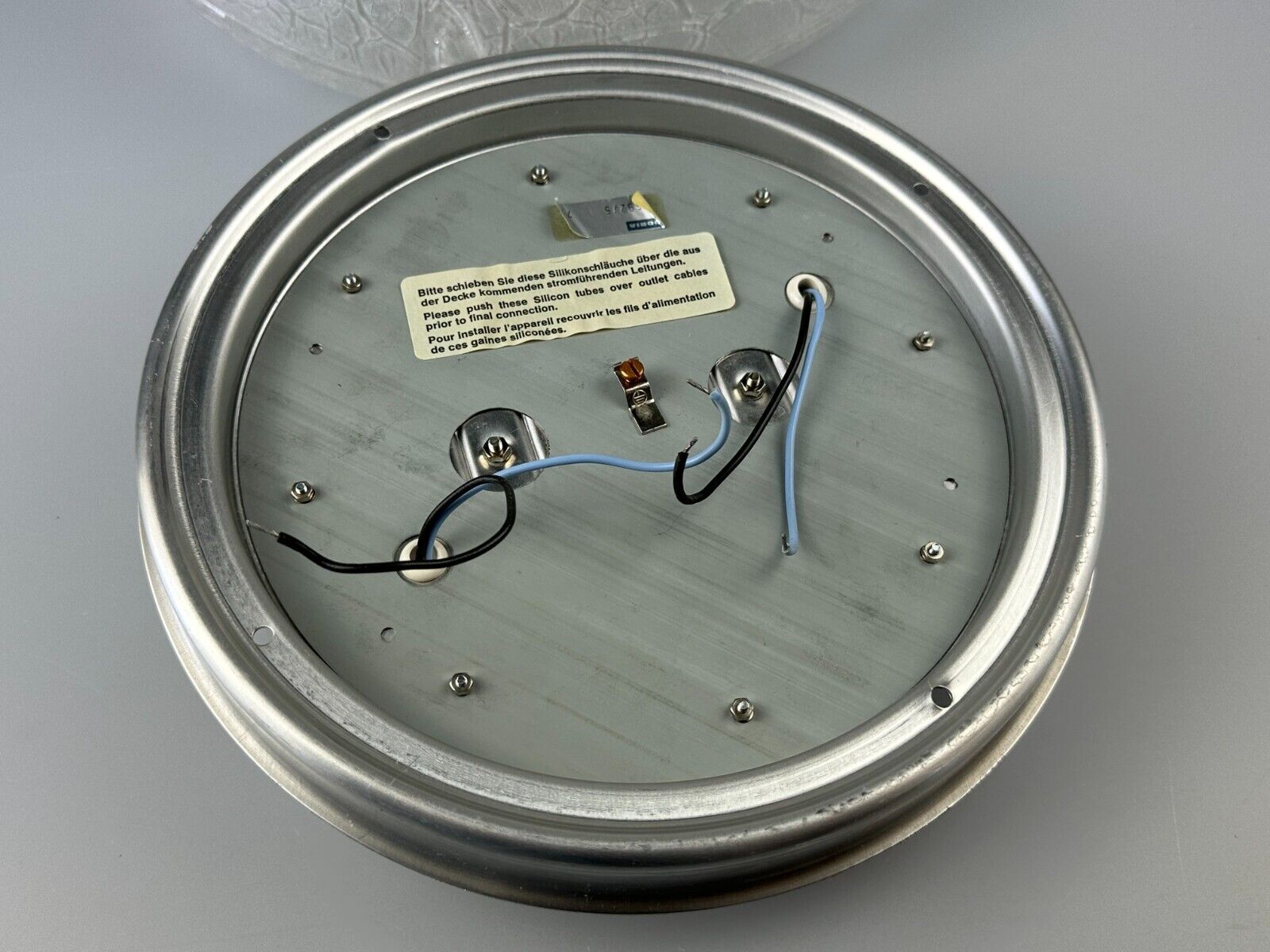 60s 70s ceiling lamp Plafoniere Ice Glass Doria Germany Space Age Design