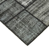 Tapis anatolien contemporain tissé à la main 180 cm x 250 cm tapis patchwork noir