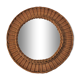 Vintage woven rattan marrow round mirror 1960