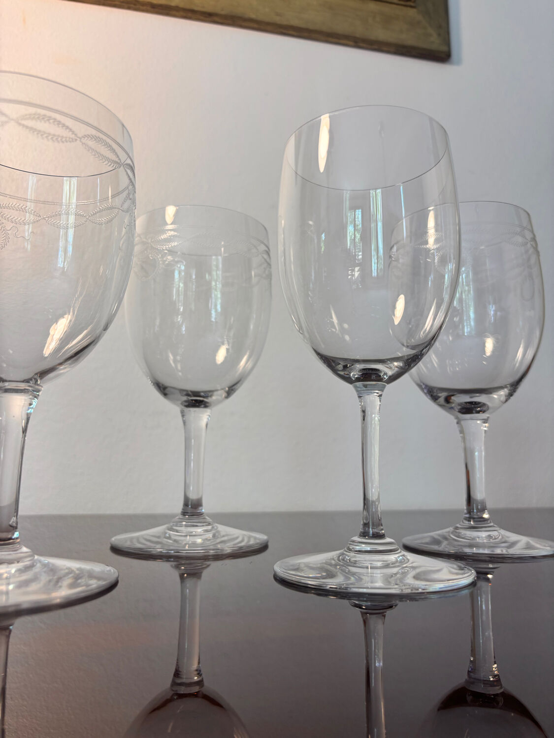 4 Perfection and 2 Byzantine Baccarat glasses