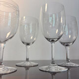 4 Perfection and 2 Byzantine Baccarat glasses