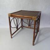 Rattan sofa end side table