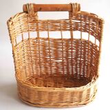 Hanging rattan shelf basket