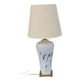 Lamp from the house Le Dauphin in ceramic and gilded brass