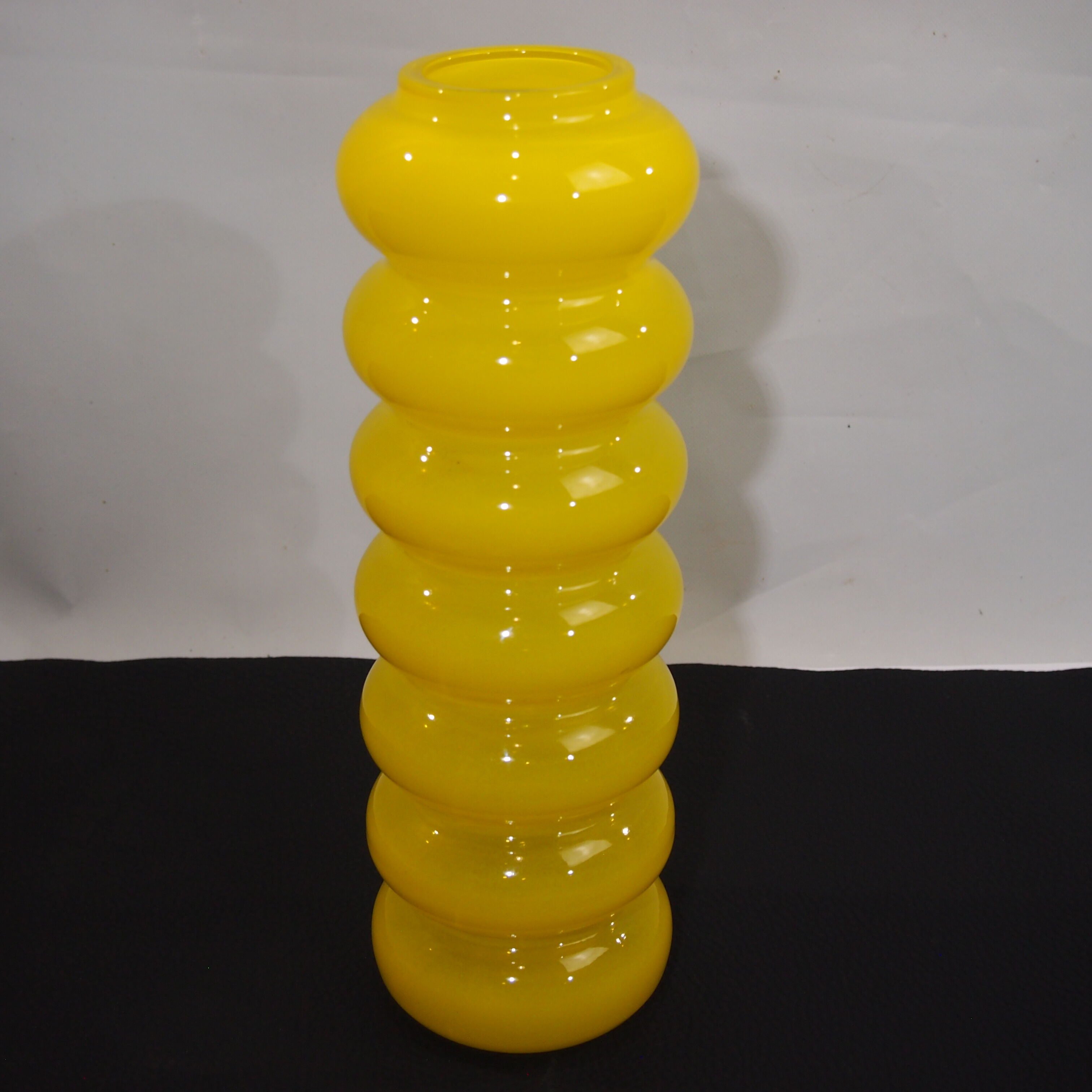Yellow vintage opaline vase