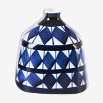 Vase en céramique émaillée, Série Indigo, par Karin Björquist pour Gustavsberg, Suède 1952