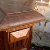 Ancien comptoir caisse de commerce chêne