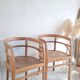 Pair of chairs in the style of antique armchairs circa 1940 - engraved seat.