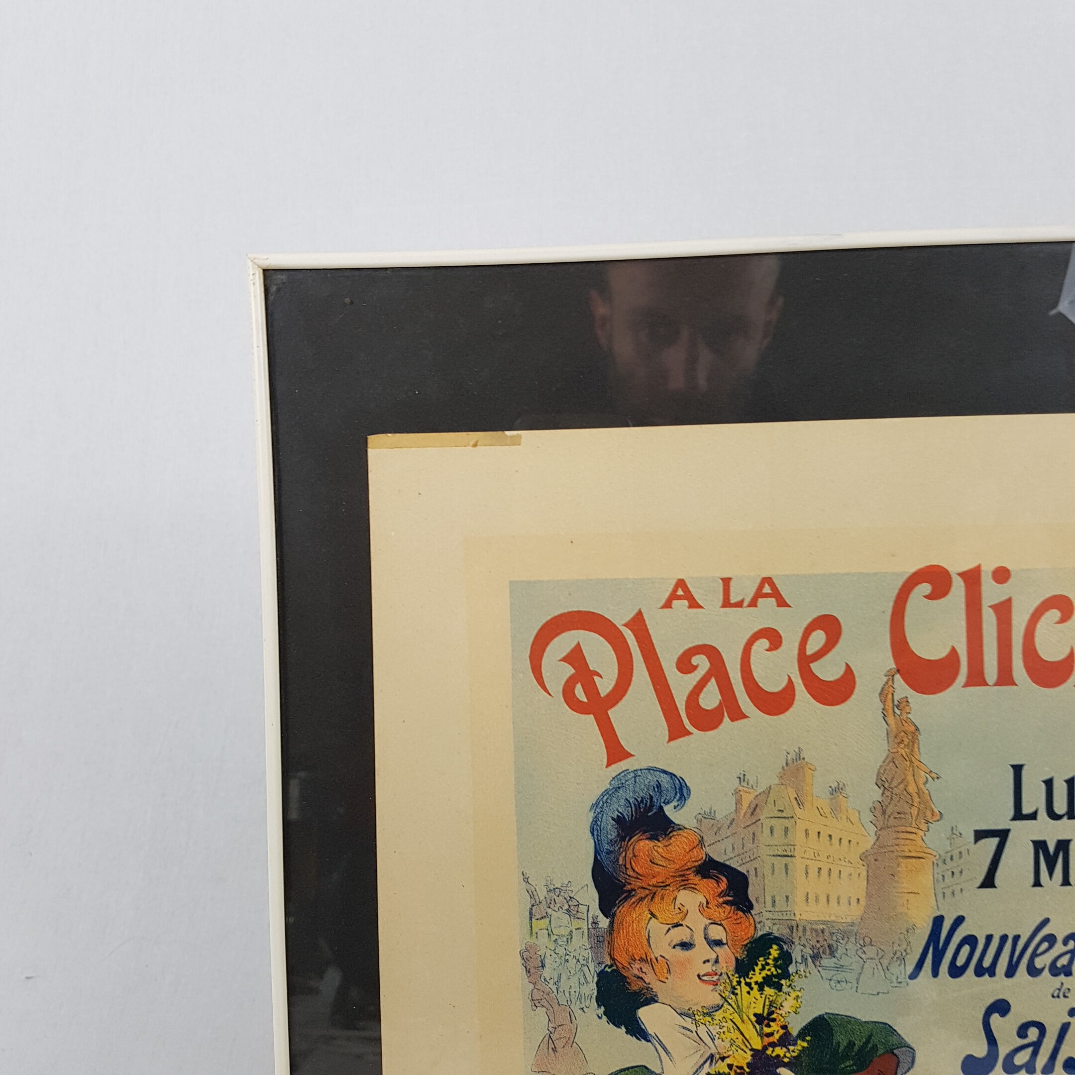 Old lithograph framed Place de Clichy