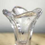 Small Bayel crystal corolla vase, sleek modern design, table decoration ch