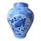 Japanese Edo ble and white vase