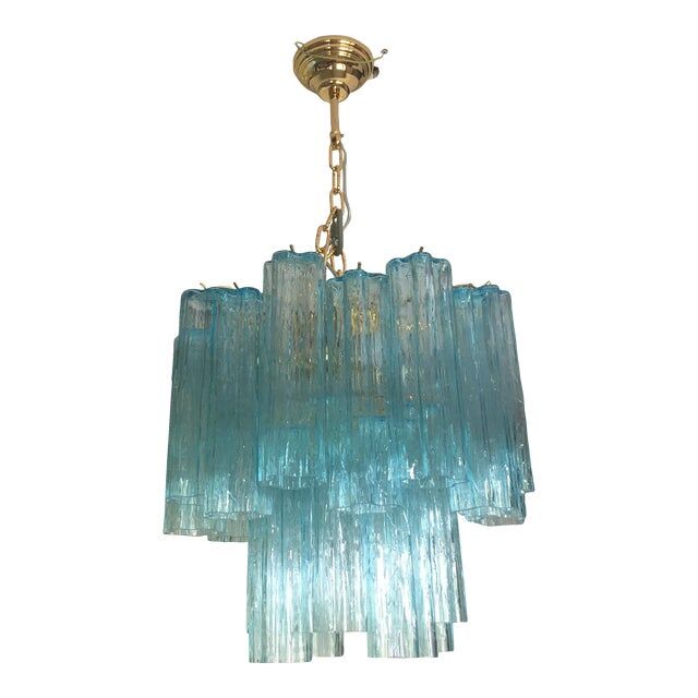 Murano style glass chandelier, set of 2 or a pair of chandeliers