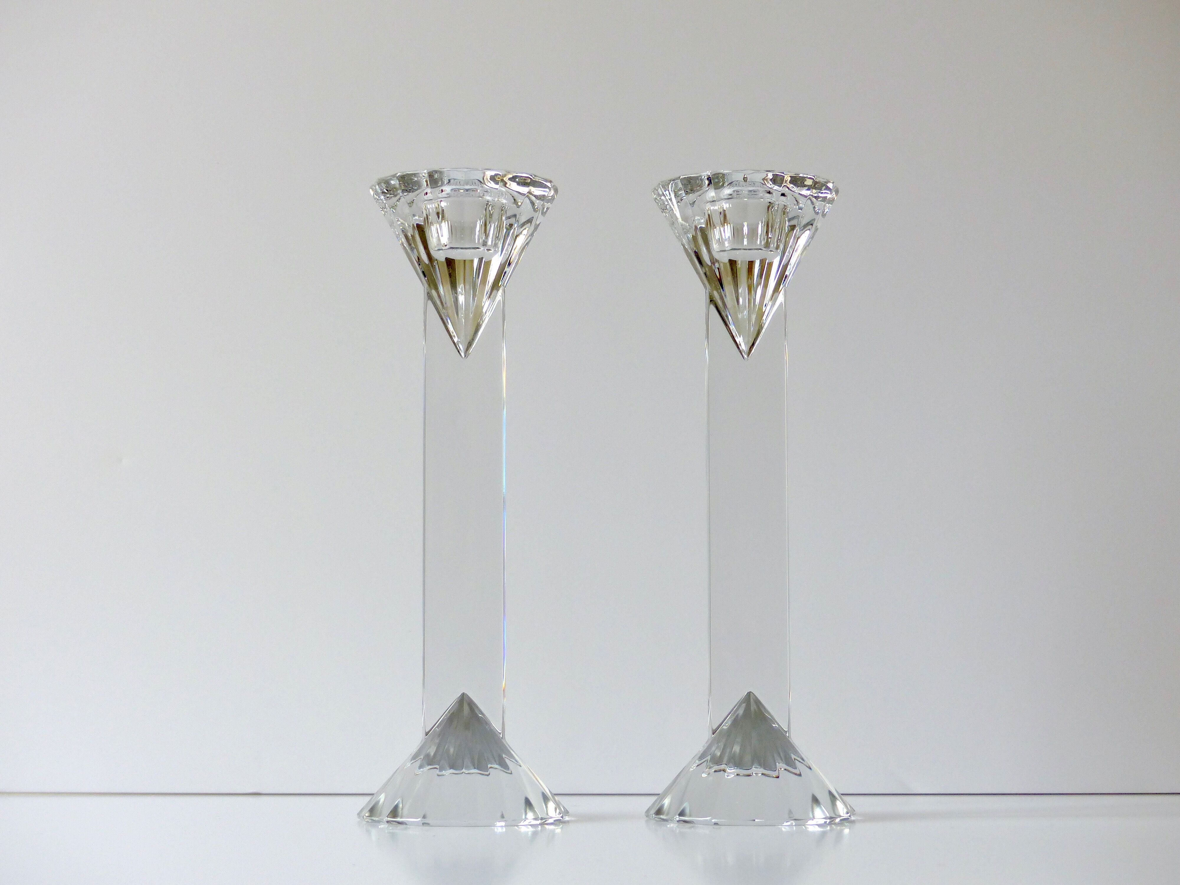 Crystal candlesticks