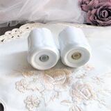 Salière poivrier porcelaine blanche