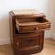 Antique Art Deco bedside table in wood and marble