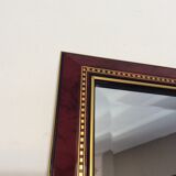 Italian-style wooden beveled mirror