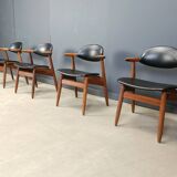Vintage Cowhorn Dining Chairs by Tijsseling Meubelfabriek, Hulmefa, 1960s,