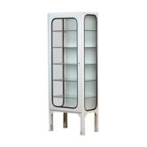 Vitrine vintage avec cinq étagères en verre années 1970