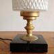 Pair lamp of nightstands in marble, brass and glass Harlequin
