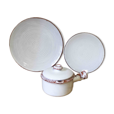 3 pièces en céramique Gilbert Portanier Vallauris