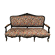 Large Napoleon III bench in blackened wood
