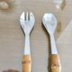 Bamboo handle salad servers from the 60s
