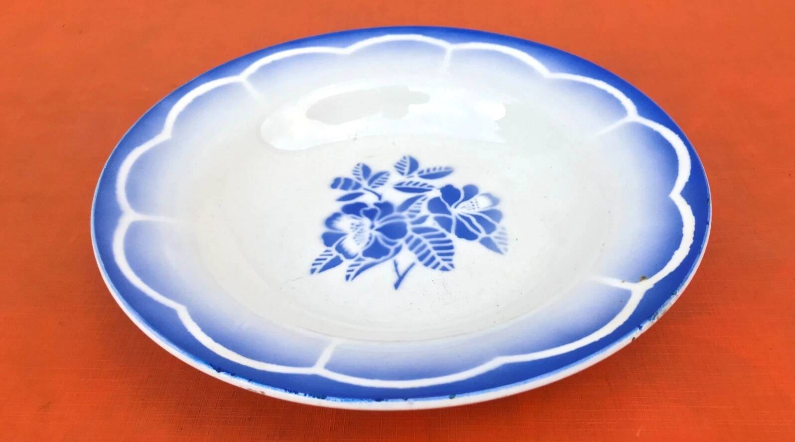 1950s Deep Plate Earthenware Digoin Sarreguemines Marsac model