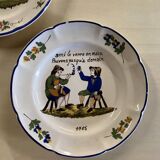 Old decorative plates decorated with characters