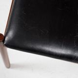 Midcentury Danish dressing table in teak by Dyrlund with ottoman by Spøttrup 1960s