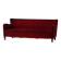 Modern Danish canapé, 3-seater in red velvet, Fritz Hansen style, 1940s.