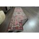 1970s Vintage Turkish Oushak Handmade Wool Cotton Pink Runner Rug 84x416