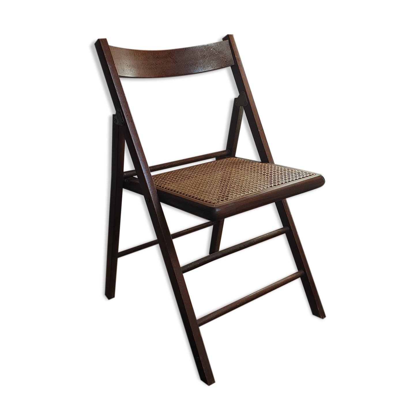 Chaise pliante vintage années 60 en cannage