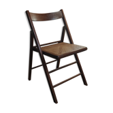 Vintage folding chair 60s in cannage