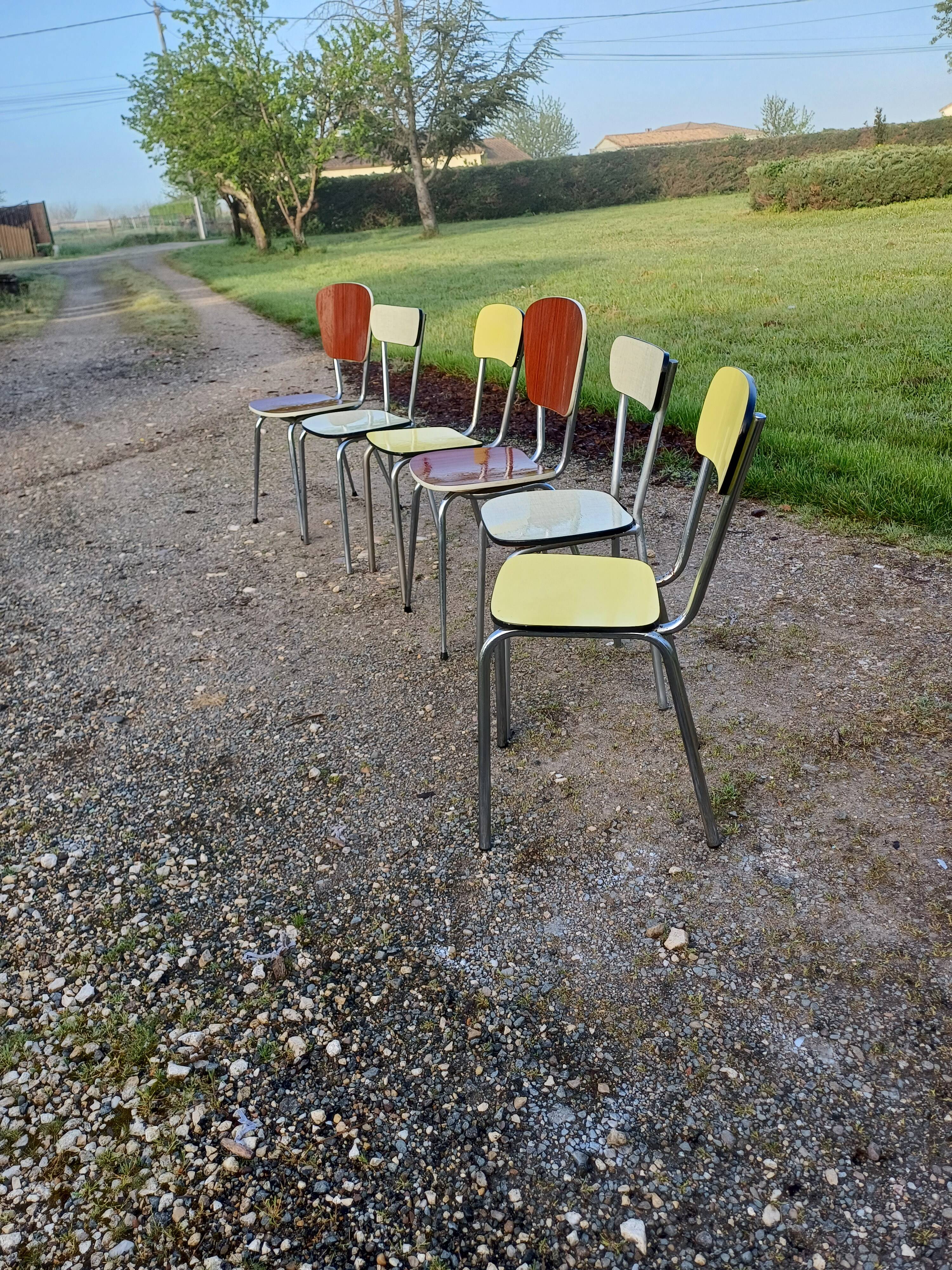 6 Vintage Formica Chairs