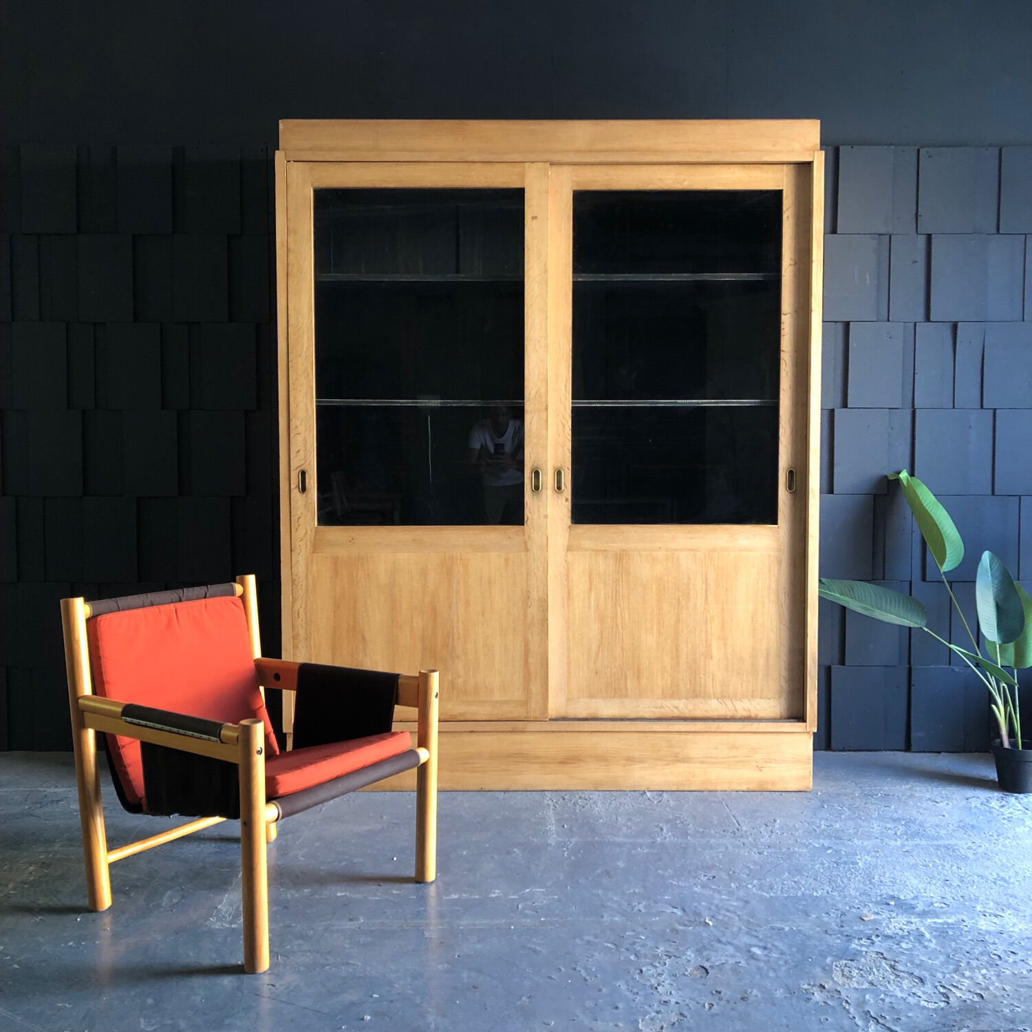 XL vintage oak bookcase