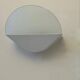 Pair of vintage wall lights, white metal and sandblasted glass, Italy 1970