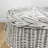 Round laundry basket shabby 80s