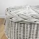 Corbeille à linge ronde shabby années 80