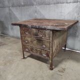 Industrial Workbench | Vintage Metal & Wood Workshop Table