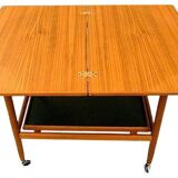 Danish folding table top serving trolley in teak from Arrebo Møbler, 1960s