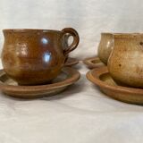 Ensemble de 6 tasses en grès vintage