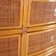 Commode en rotin  et laiton