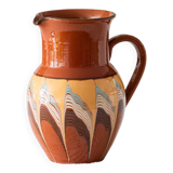 Large Bulgarian carafe in glazed mixed terracotta