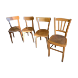 Set 4 mismatched bistro chairs Annee 50/60