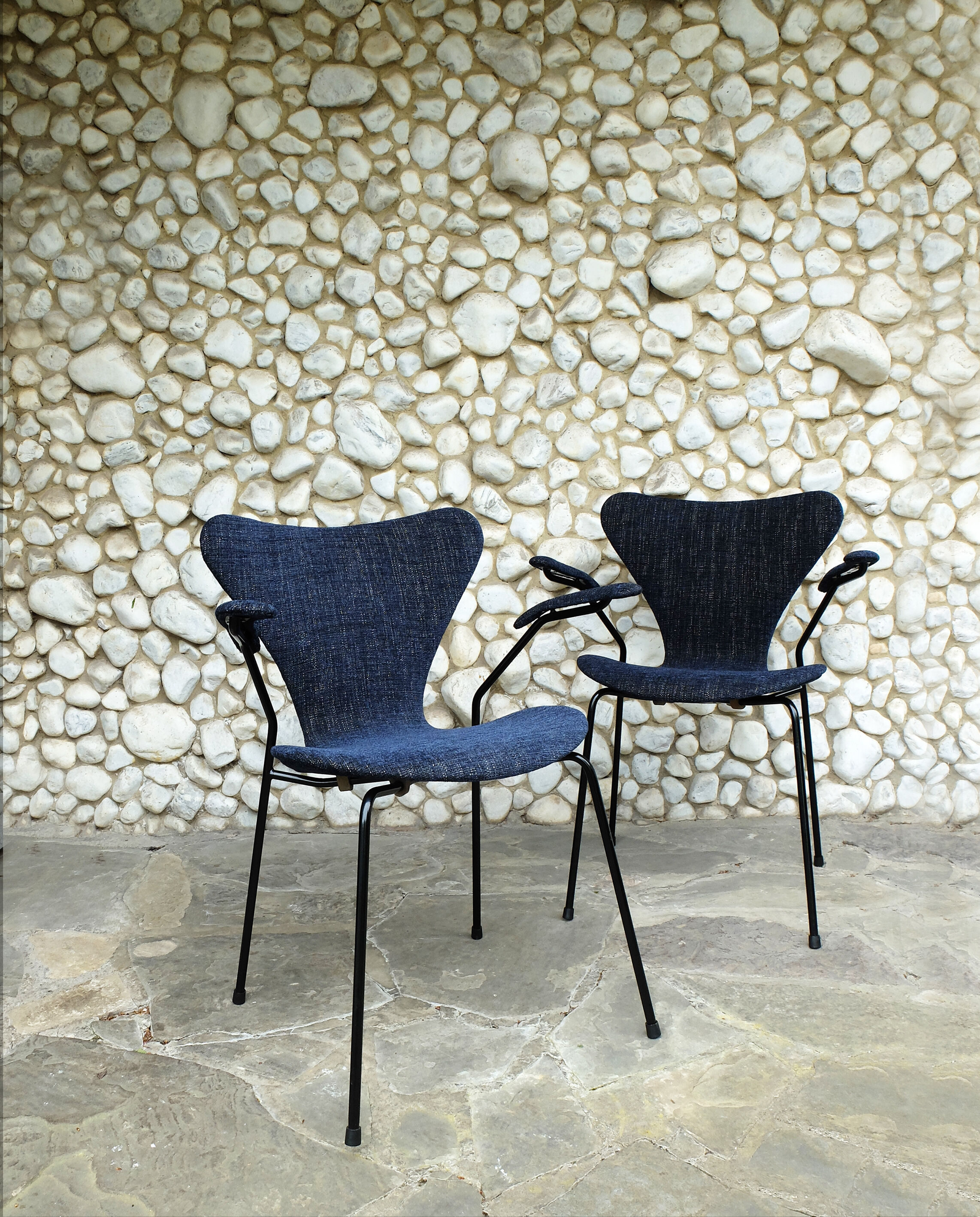 Pair armchairs 3270 butterfly series Arne Jacobsen for Fritz Hansen, vintage 1964